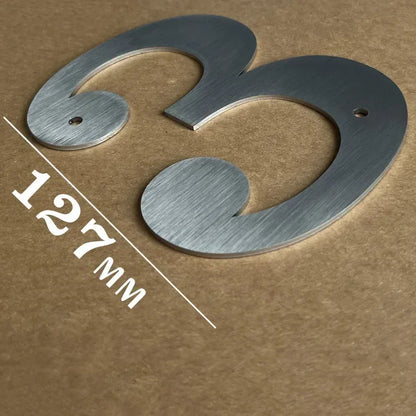 Carteles de Dirección Metálicos Flotantes de Acero Inoxidable de 127 mm/5" para Números y Letras A-Z y 0-9