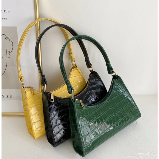 Bolso de Mano Exquisito para Mujer, Bolsa Retro de PU, Casual y Elegante, Bandolera con Cadena, Bolsa de Hombro