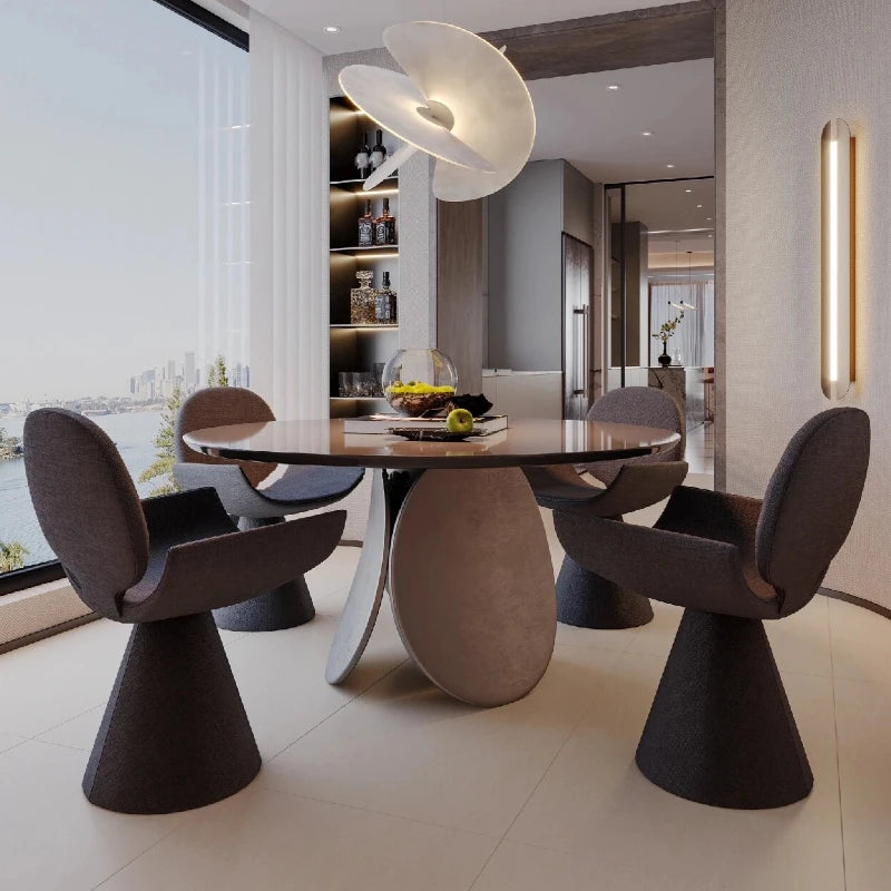 Silla de Comedor con Reposabrazos - Muebles Modernos de Lujo para Sala de Estar y Dormitorio, Diseño Único en Color Negro