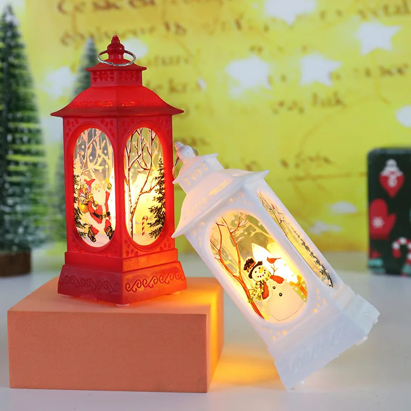 Lámpara de Noche Navideña con Muñeco de Nieve – Lámpara de Mesa Pequeña para Decoración de Navidad y Regalo para Personas Mayores