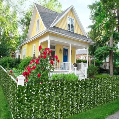 Paneles de Valla de Hoja Verde de Hiedra Artificial, Pantalla de Privacidad Falsa para Hogar y Jardín, Decoración de Balcón - 1x3m