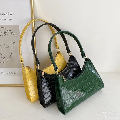 Bolso de Compras Retro y Casual para Mujer – Tote de Cuero PU con Cadena Elegante