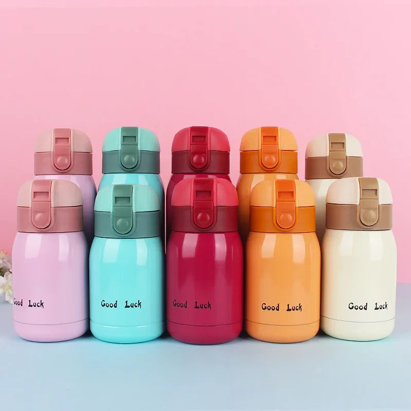 Mini Termo Portátil Cute Goodluck - Pequeño y Creativo, Botella de Agua de Bolsillo con Aislamiento, 1 o 2 Piezas