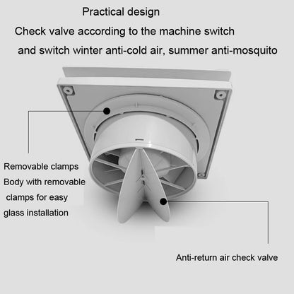 Extractor de Aire de Alta Velocidad 4/6 Pulgadas para Baño, Cocina y Ventana con Control Remoto