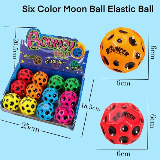 Bola Rebotante de Alta Elasticidad de PU con Diseño de Cielo Estrellado – Juguete Antiestrés e Interactivo para Niños y Adultos