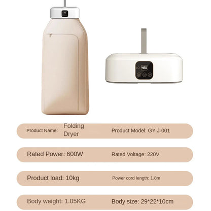Secadora Multifuncional con Control Remoto - Secadora de Ropa Eléctrica para el Hogar con Armario, Temporizador y Calefactor de Aire