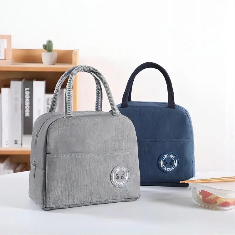 Bolsa Térmica Insulada para Almuerzo, Estilo Bento con Aluminio, Bolsa Portátil para Comida, Perfecta para Estudiantes y Profesionales