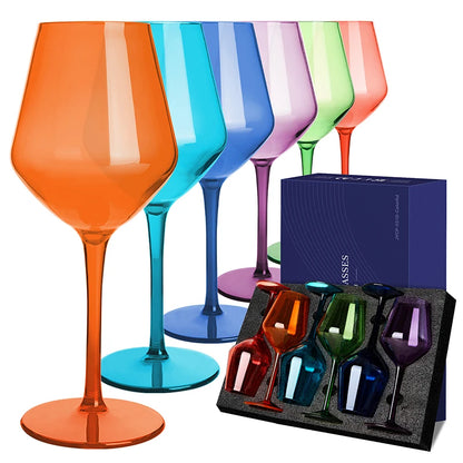 Copas de Vino Irrompibles de Tritan MICHLEY (2/4/6 Piezas) - Reutilizables y Flotantes, Coloridas para Piscina, Fiesta y Uso al Aire Libre, Apto para Lavavajillas