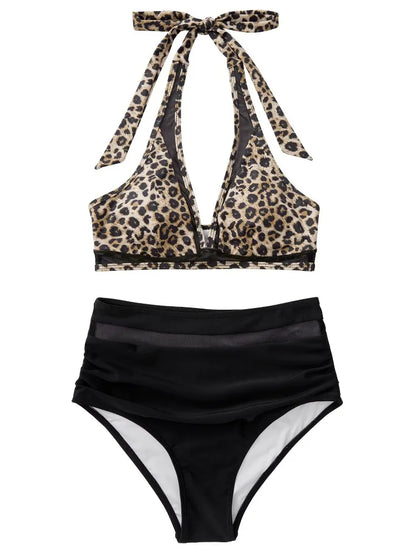 High Waist Bikini Set Sexy Push Up Swimsuit Women Black Beachwear Tummy Control Swimwear Adjustable Bathing Suit Bikinis 2024