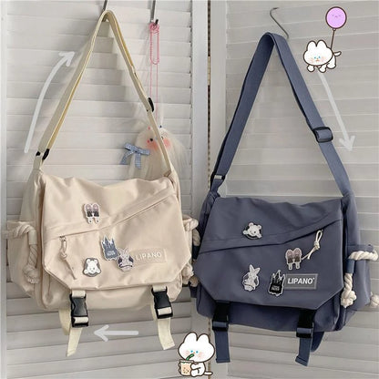 Bolso Bandolera de Nylon  – Gran Capacidad, Retro y Versátil