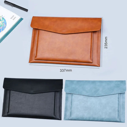 Cartera de Cuero Personalizada con Letras – Folder de Archivos A4 para Negocios con Cierre Magnético y Estuche para Laptop