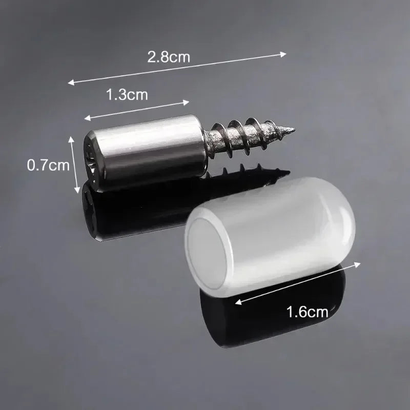 50/4 Sets de Tornillos Autoperforantes con Mangas de Goma – Soporte para Laminado, Armarios y Muebles Antideslizante