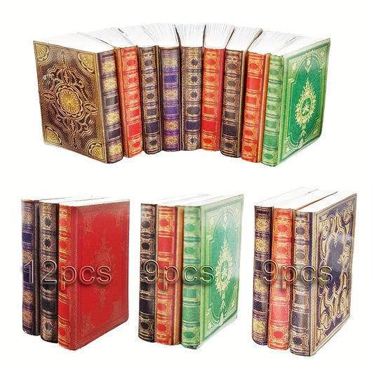 Set de 30 Mini Libros en Escala 1:12 para Casa de Muñecas - Libros Decorativos Reutilizables para Dormitorio y Estudio, Regalo Multicolor