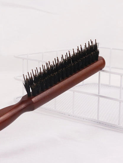 Peine de línea fina profesional para rasgar la espalda, cepillo de pelo esponjoso con mango de madera, peine de masaje del cuero cabelludo antiestático, peinado del cabello