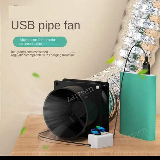 Extractor de Humo para Soldadura USB con Velocidad Ajustable | Ventilador de Ducto ESD y Tubo de 1M