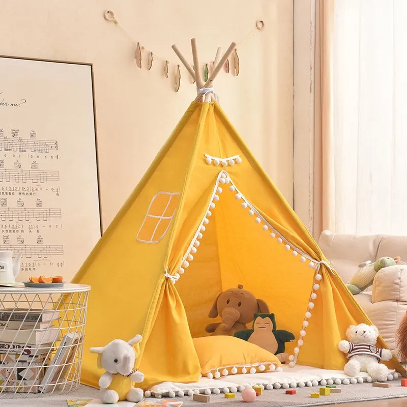 Tienda Tipi Portátil para Niños 1.35/1.6m: Un Espacio de Juego Encantador en Casa