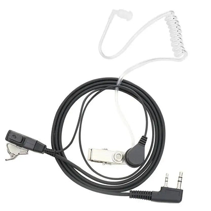 Auricular 2 Pin PTT MIC Baofeng Tubo Acústico Antirradiación | Micrófono y Earpiece para Walkie Talkie de Dos Vías