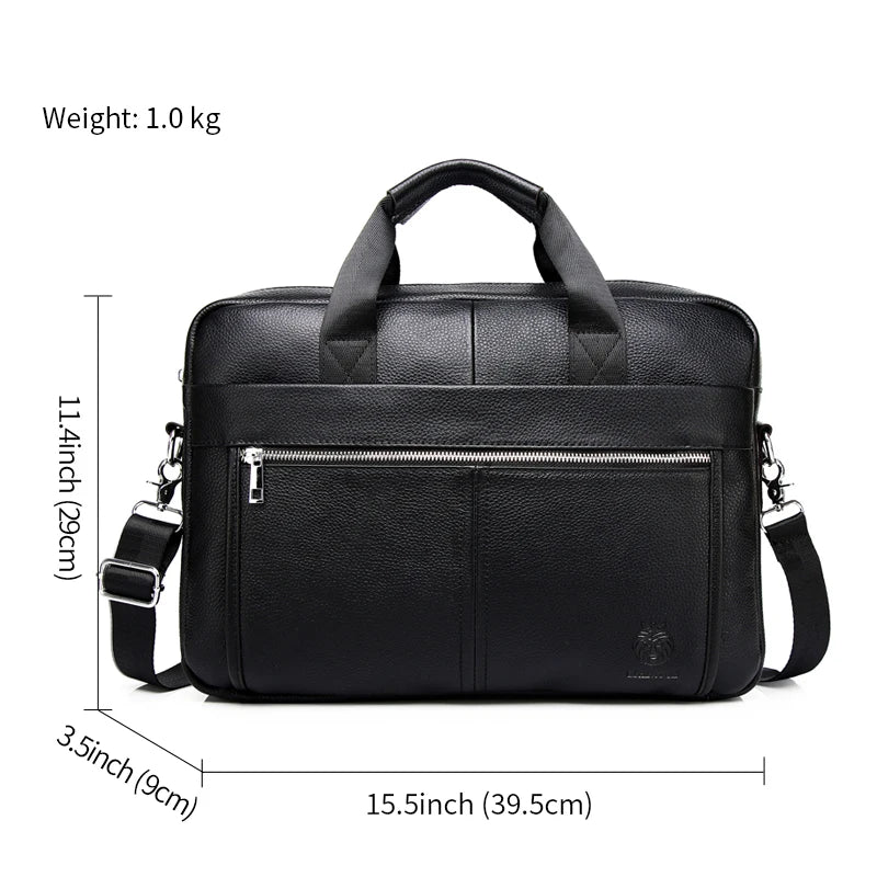 Maletín Ejecutivo de Cuero PU para Hombre - Bolsa de Negocios de Diseño, Bolso Bandolera, Maletín para Documentos y iPad