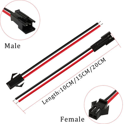 Conectores LED SM JST de 2/3/4/5/6 Pines, Cable Adaptador para Tirar LED, 5 Pares (10 Piezas) Conector Macho y Hembra