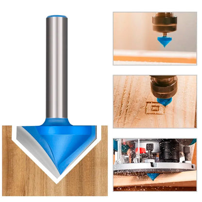 Fresa XCAN de 6mm para Router: Cortador de Ranuras en V de Carburo para Grabado en Madera