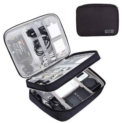 Bolsa Organizadora de Cables Impermeable - Estuche Portátil para Accesorios Electrónicos y Cargadores