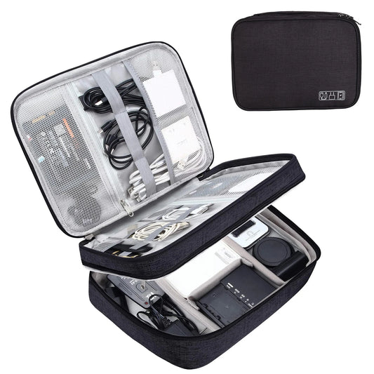Bolsa Organizadora de Cables Impermeable - Estuche Portátil para Accesorios Electrónicos y Cargadores