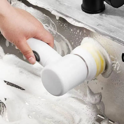 Brocha de Limpieza Eléctrica Multiusos para Cocina y Baño - Cepillo Inalámbrico Portátil para Platos, Ollas y Sartenes