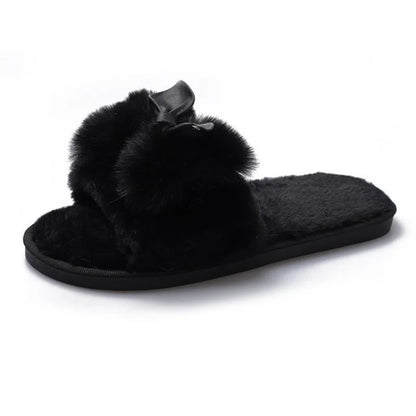 Zapatillas de Casa de Piel Sintética para Mujer | Cómodas y Elegantes en Negro y Rosa