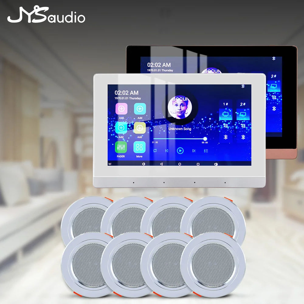 Amplificador de Sonido para Teatro en Casa Inteligente con WiFi y Bluetooth - Panel de Música Android Empotrado en Pared - Altavoces Estéreo Mini de Techo para Hotel y Residencial