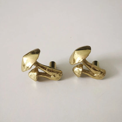 Manija de Latón Macizo para Muebles, Pomo Dorado de Seta para Cajones y Armarios de Cocina, 44x35x32mm