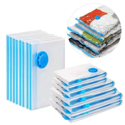 1/3/5PCS Bolsa de Vacío para Ropa con Bomba de Compresión | Bolsa Plástica Grande para Almacenaje | Contenedor de Viaje Espacioso y Protector