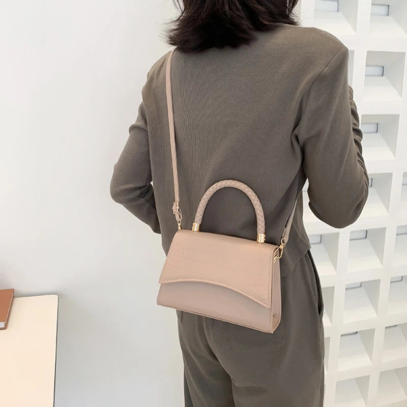 Bolso de hombro de estilo occidental Retro para mujer, versión coreana, patrón de cocodrilo, bolso cuadrado pequeño, moda Simple, Crossbod