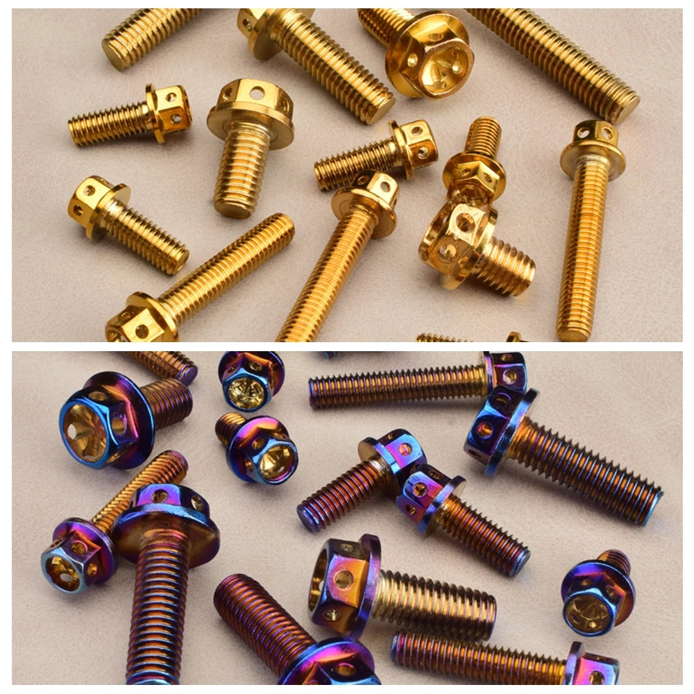 Tornillos Hexagonales de Acero Inoxidable 304 con Recubrimiento de Titanio - M4, M5, M6, M8, M10