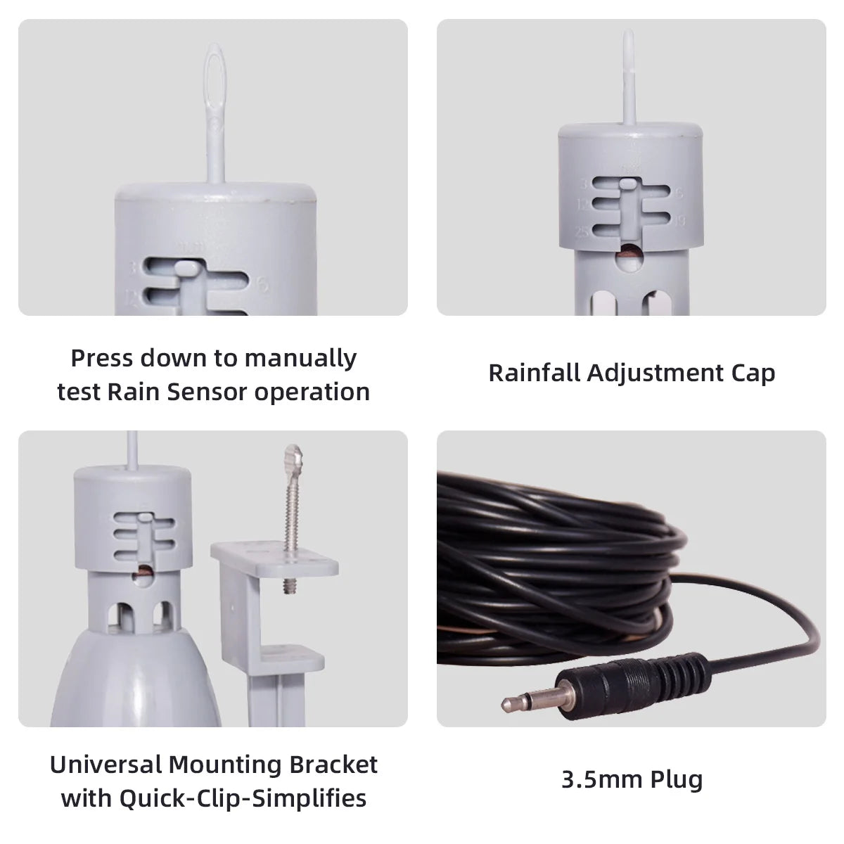Sensor de Lluvia Mini Automático para Interruptor de Riego – Optimiza el Riego de tu Jardín