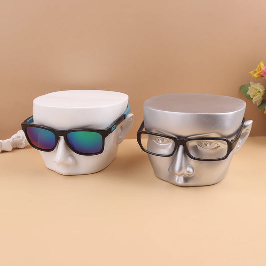 Cabeza de Maniquí de resina para exhibición de gafas de sol, modelo de tienda física, accesorio para estudio fotográfico