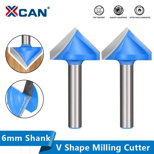 Fresa XCAN de 6mm para Router: Cortador de Ranuras en V de Carburo para Grabado en Madera