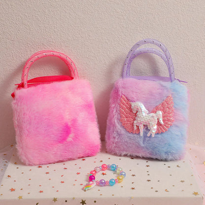 Mini Bolsas de Unicornio para Niñas de 2-5 Años – Bolso Infantil con Alas de Caballo Mágico, Ideal como Regalo