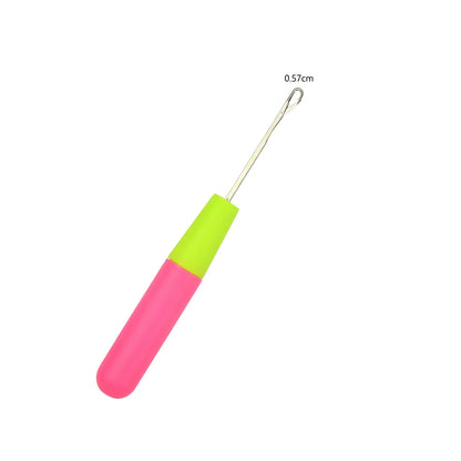 Gancho de Plástico para Tejer Rastas | Aguja para Tejer el Pelo | 0,57 cm / 0,38 cm
