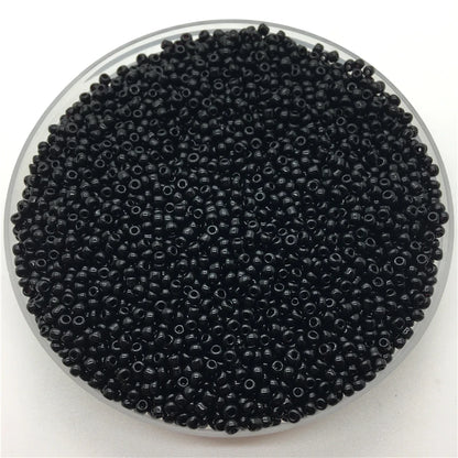 Cuentas de Semillas de Vidrio Checo para Joyas - Abalorios Negros de 2mm, 3mm y 4mm para DIY