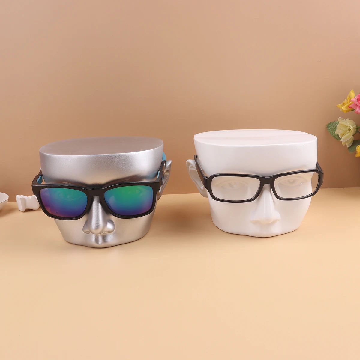Cabeza de Maniquí de resina para exhibición de gafas de sol, modelo de tienda física, accesorio para estudio fotográfico