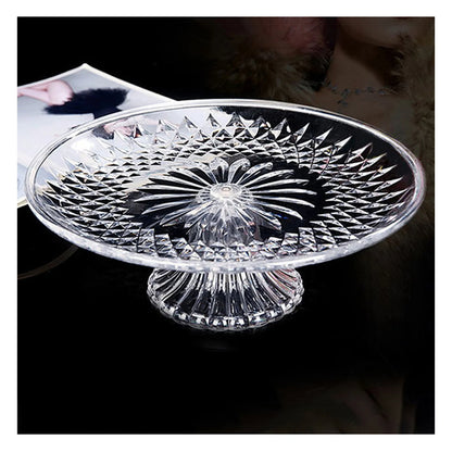 Soporte de Exhibición para Cupcakes y Pasteles – Plato Reutilizable de Acrílico a Prueba de Roturas, Ideal para Postres y Frutas, Transparente/Dorado/Gris
