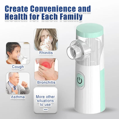 Nebulizador Médico Portátil Mini - Inhalador para Asma y Enfermedades Respiratorias, Terapia en Casa para Adultos y Niños