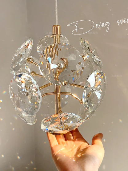 Candelabro Pequeño de Cristal K9 Puro, Lámpara de Pared de Lujo para Pasillo, Decoración Moderna para Bar