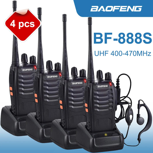 Walkie Talkie Baofeng BF-888S Original 5W - Transceptor Portátil UHF 400-470MHz con Alcance de 5KM - Radio de Dos Vías Intercom BF 888S