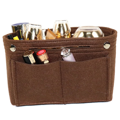 Bolsa Multifuncional Insertable para Maquillaje - Organizador Portátil de Cosméticos para Viaje y Almacenamiento
