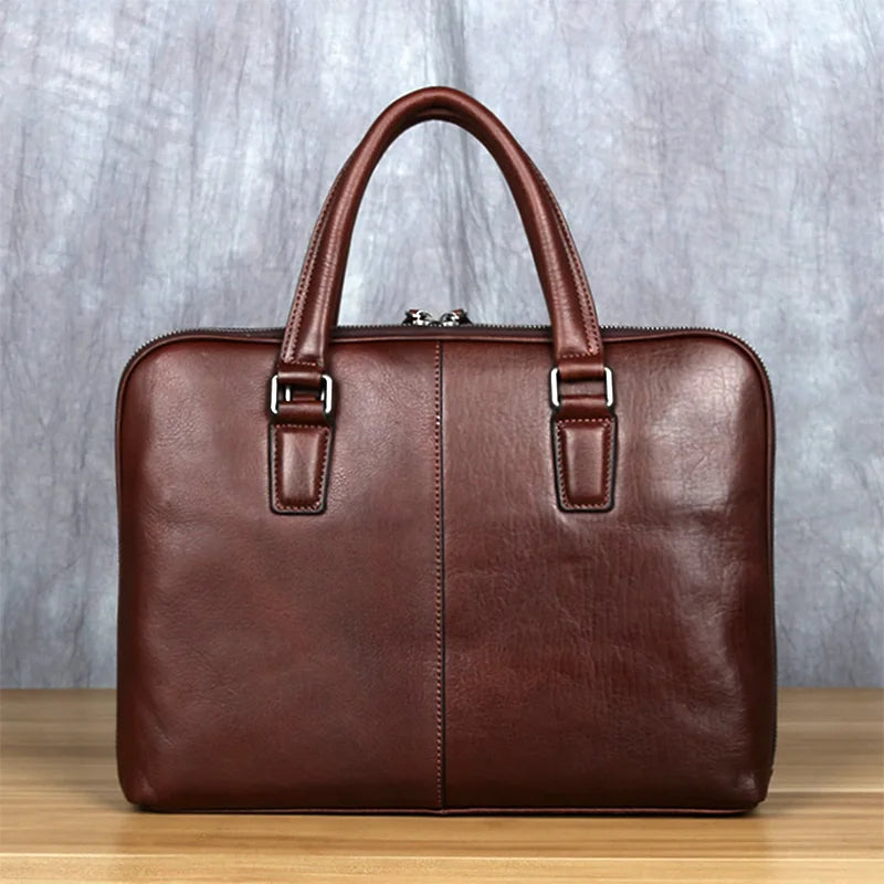 Maletín Vintage de Cuero para Hombres – Elegancia Casual y Profesional