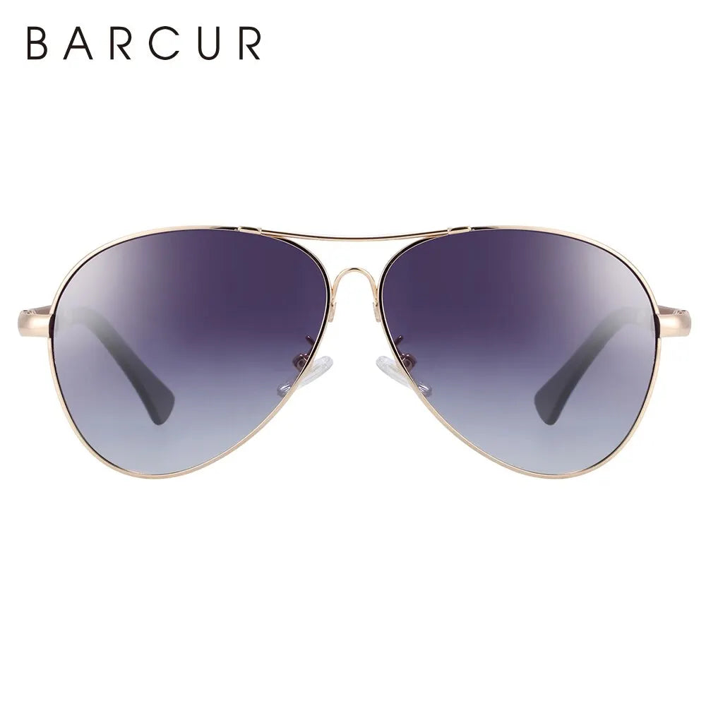 Gafas de Sol BARCUR con Montura de Diseño Memery - Lentes Polarizadas para Hombres, Gafas de Sol para Mujeres con Lentes Gradientes Piloto y Tonos Espejados