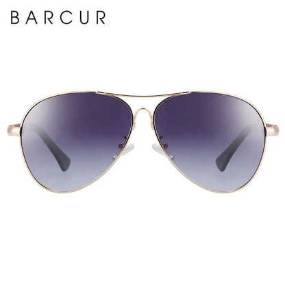 Gafas de Sol BARCUR con Montura de Diseño Memery - Lentes Polarizadas para Hombres, Gafas de Sol para Mujeres con Lentes Gradientes Piloto y Tonos Espejados
