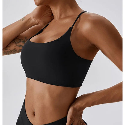 Top Deportivo Mujer con Espalda Cruzada - Sujetador Deportivo de Impacto Alto para Yoga y Gimnasio con Acolchado