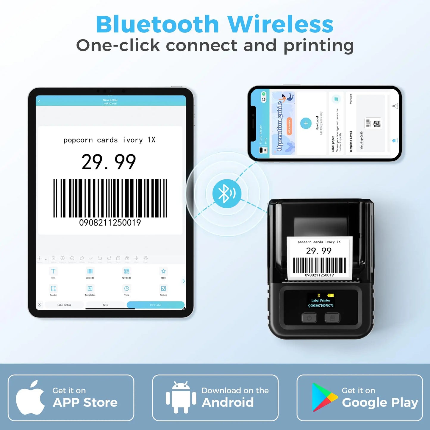 Impresora de Etiquetas Phomemo M120 Portátil | Mini Impresora Térmica Autoadhesiva Bluetooth para Stickers y Precios